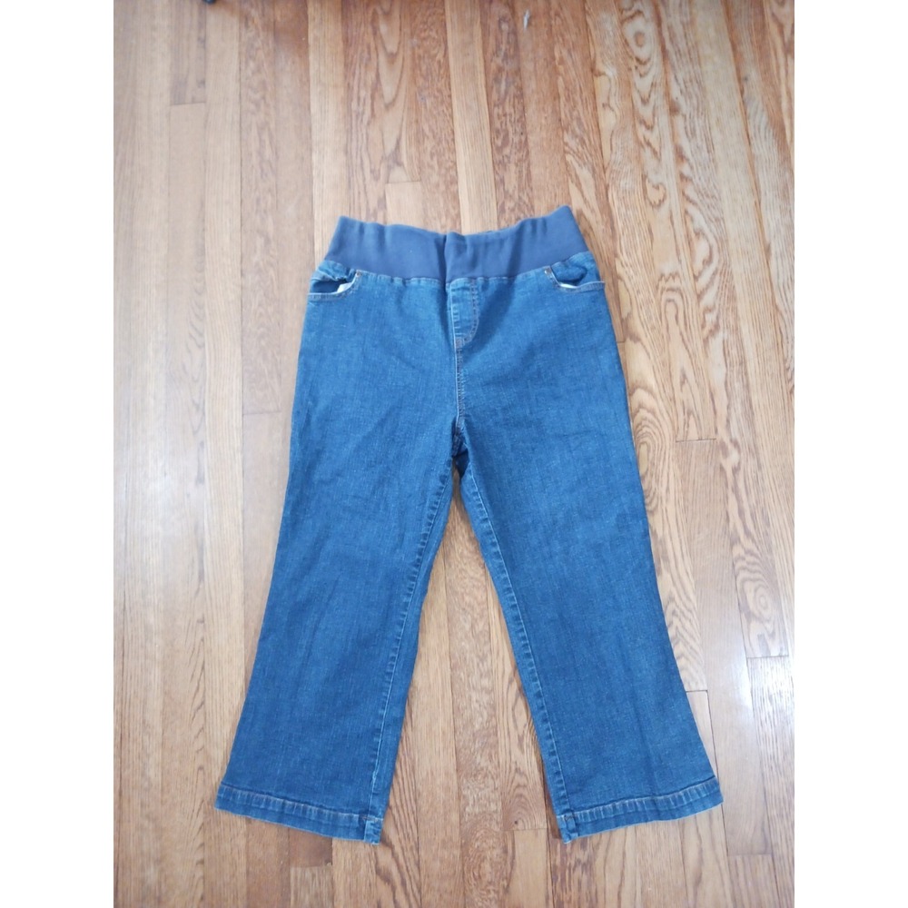 New Additions Maternity Soft Waist Denim Capris Jeans Size Medium